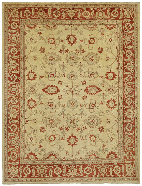 9' x 11' 7'' Hand-Knotted Oushak Rug