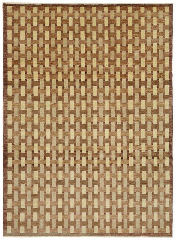 8' 8'' x 11' 8'' Hand-Knotted Oushak Rug