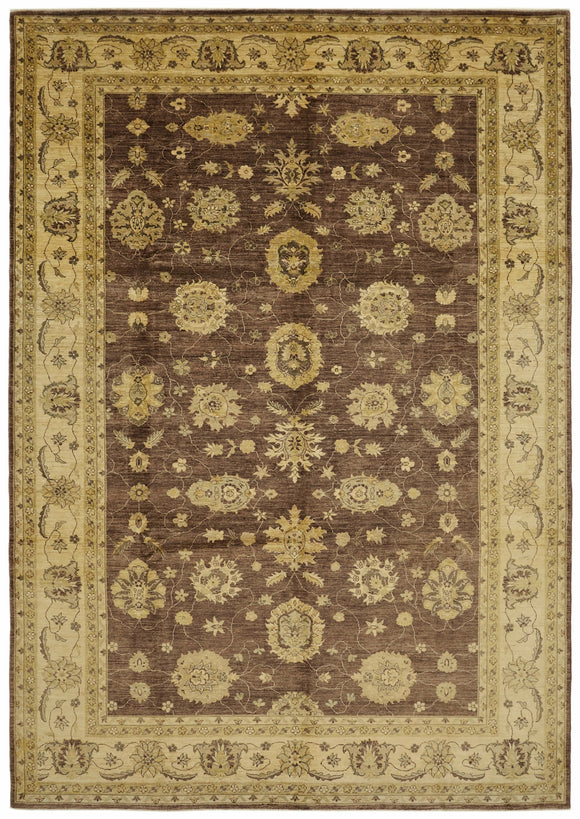 9' x 12' 6'' Hand-Knotted Oushak Rug