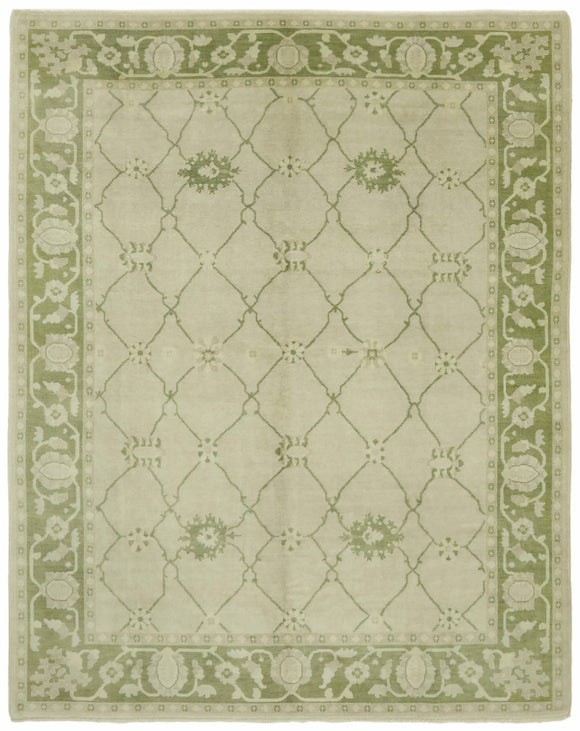 8' 1'' x 9' 10'' Hand-Knotted Oushak Rug