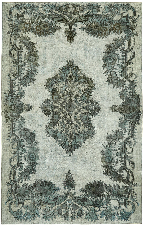 6' 8'' x 10' 4'' Turkish Hand Carved Rug