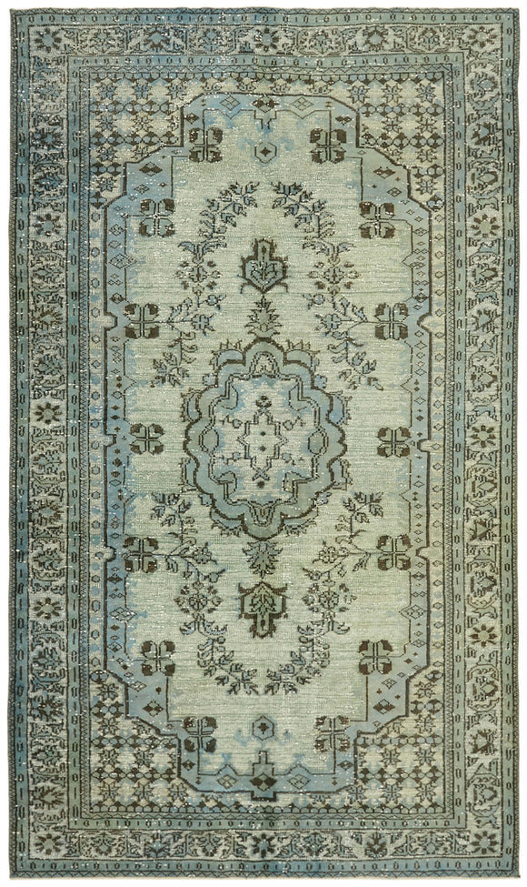 6' 3'' x 10' 4'' Turkish Hand Carved Rug