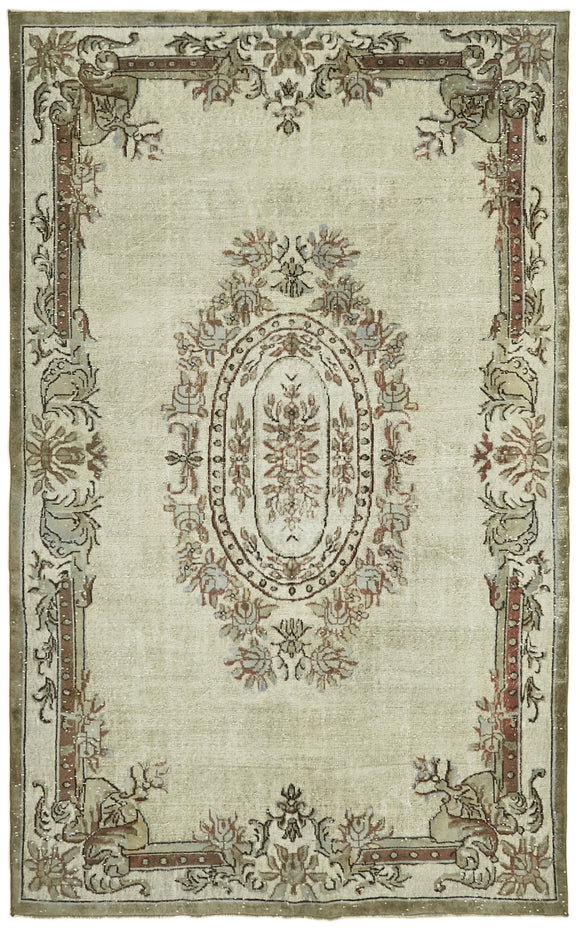 6' 4'' x 10' 1'' Turkish Hand Carved Rug