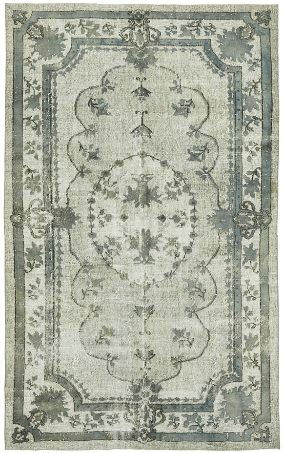 5' 11'' x 9' 6'' Turkish Hand Carved Rug