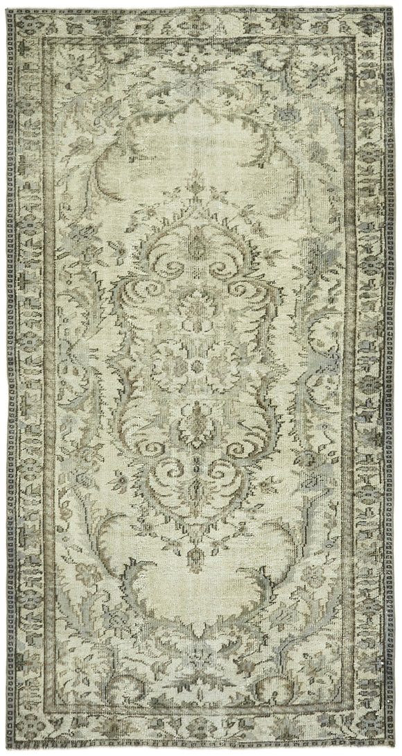 5' x 9' 5'' Turkish Hand Carved Rug