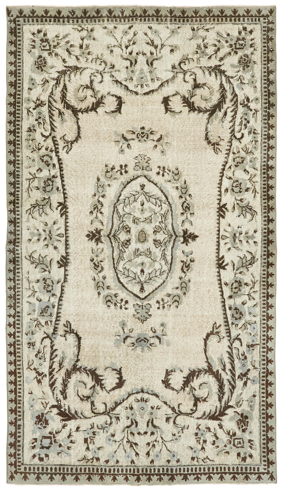 5' 5'' x 9' 3'' Turkish Hand Carved Rug
