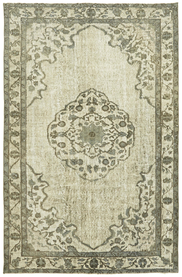 5' 7'' x 8' 6'' Turkish Hand Carved Rug