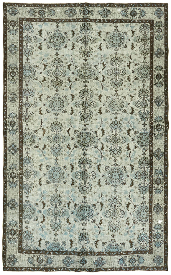 6' 3'' x 9' 10'' Turkish Hand Carved Rug