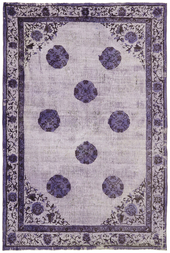 7' 1'' x 10' 6'' Turkish Hand Carved Rug