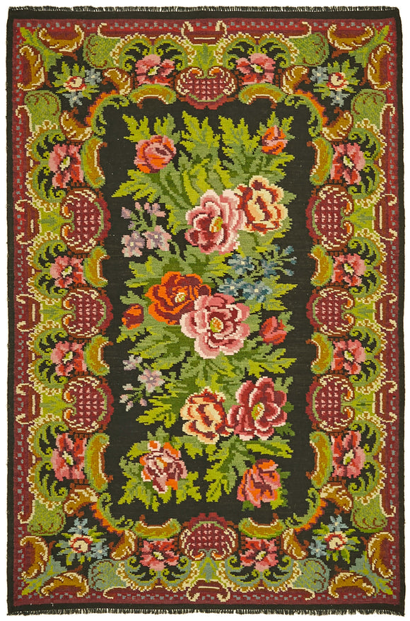 6' 5'' x 9' 6'' Moldovan Rose Kilim