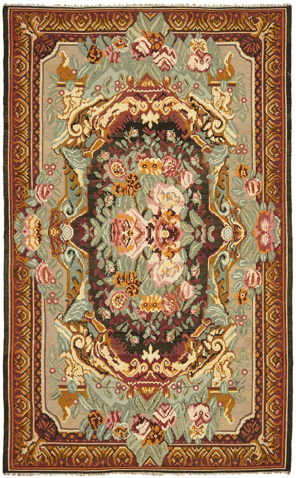 6' 8'' x 10' 5'' One Of a Kind Vintage Bessarabian Kilim