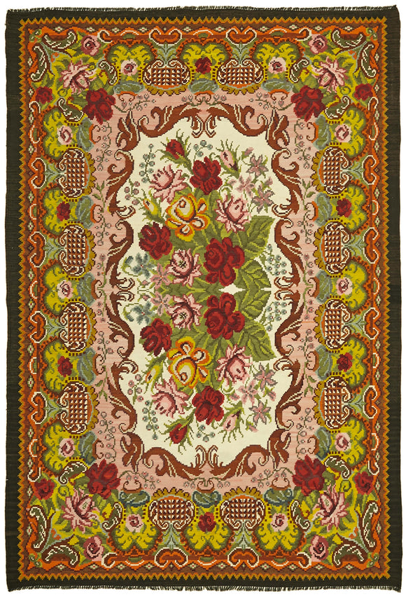 7' 5'' x 10' 6'' Moldovan Rose Kilim