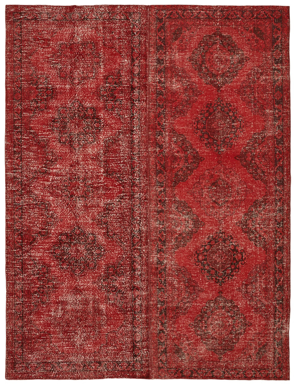 9' 6'' x 12' 4'' Red Vintage Hand-Knotted Rug