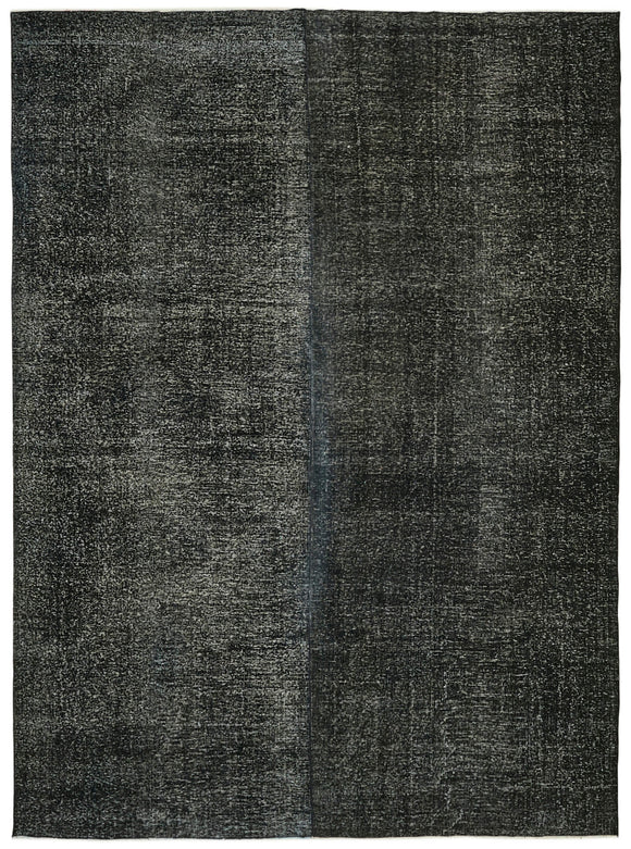 9' 4'' x 12' 6'' Black Vintage Hand-Knotted Rug