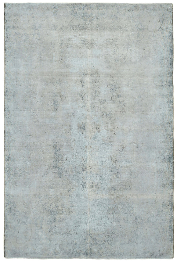 6' 7'' x 9' 7'' Grey Vintage Hand-Knotted Rug