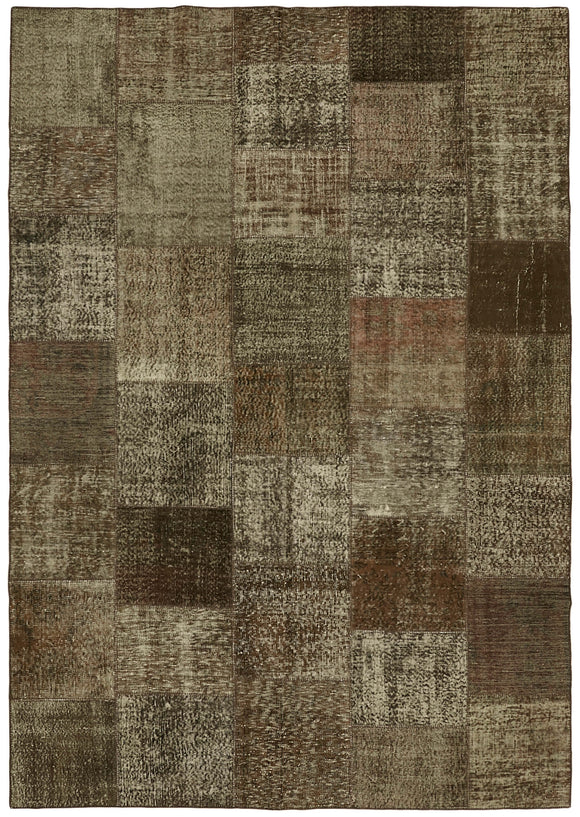 8' 2'' x 11' 6'' Hand-Knotted Turkish Patchwork Rug
