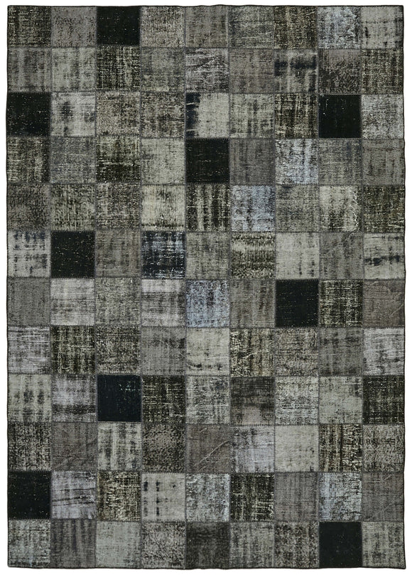 8' 5'' x 11' 9'' Hand-Knotted Turkish Patchwork Rug