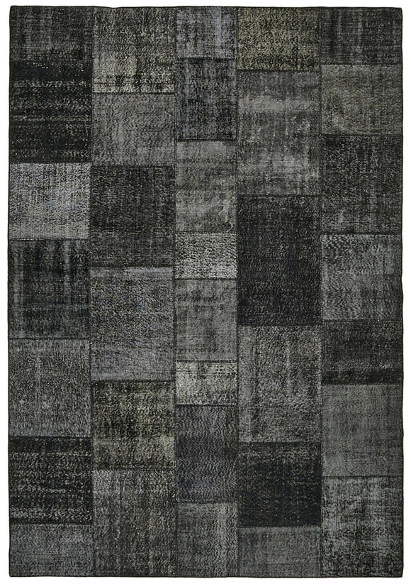 8' 1'' x 11' 6'' Hand-Knotted Turkish Patchwork Rug
