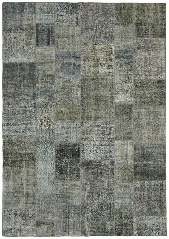 8' 3'' x 11' 6'' Hand-Knotted Turkish Patchwork Rug