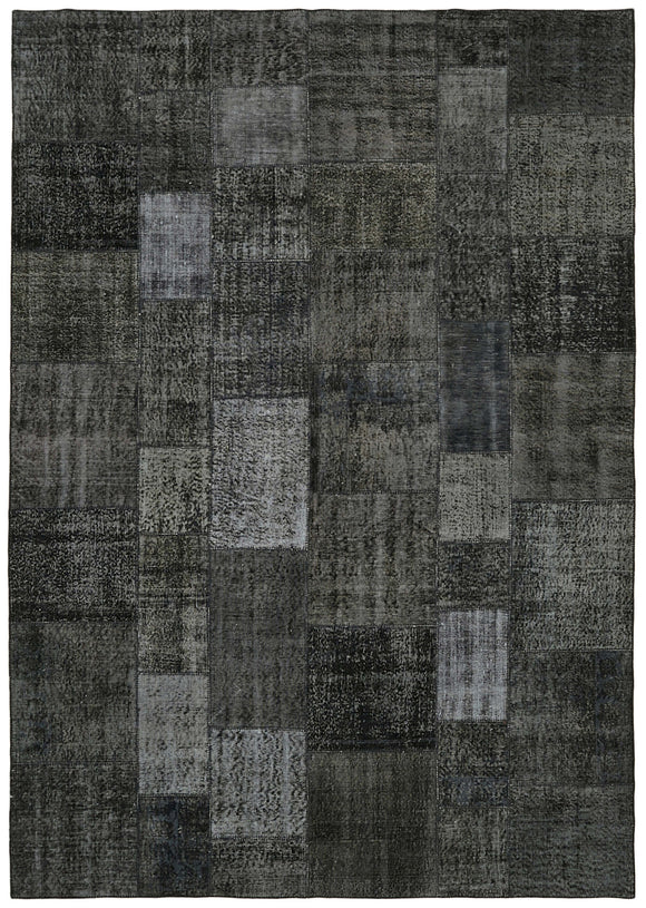 8' 2'' x 11' 6'' Hand-Knotted Turkish Patchwork Rug