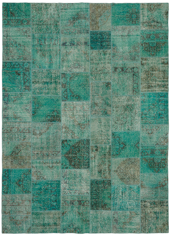 9' 9'' x 13' 1'' Hand-Knotted Turquoise Rug