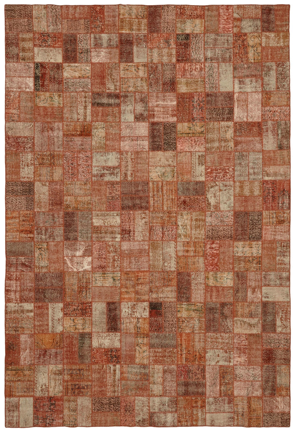 9' 6'' x 13' 9'' Hand-Knotted Turkish Patchwork Rug
