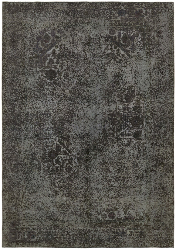 7' 10'' x 11' 0'' Grey Vintage Hand-Knotted Rug