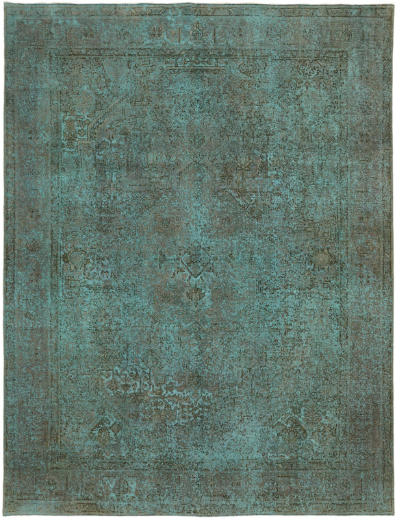 9' 7'' x 12' 8'' Turquoise Handmade Persian Rug