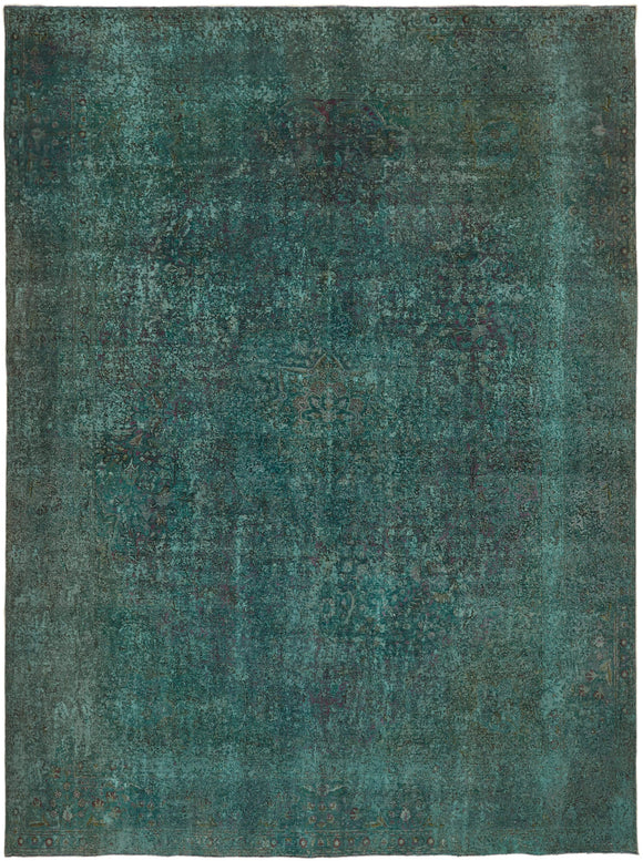 9' 10'' x 13' Turquoise Handmade Persian Rug