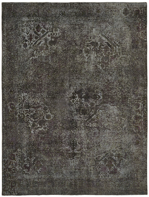9' 9'' x 12' 7'' Grey Hand-Knotted Large Area Rug