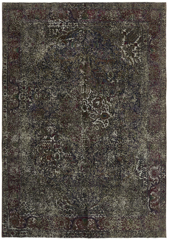 8' 3'' x 11' 4'' Grey Hand-Knotted Large Area Rug