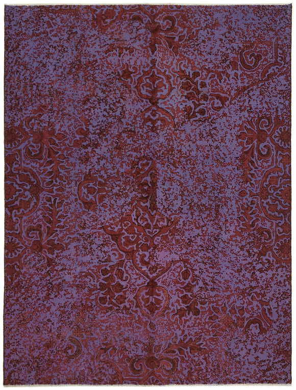 6' 8'' x 8' 9'' Purple Handmade Area Rug