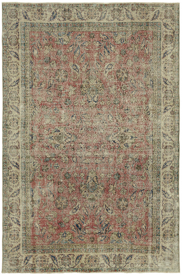 6' 8'' x 9' 9'' Vintage Turkish Rug