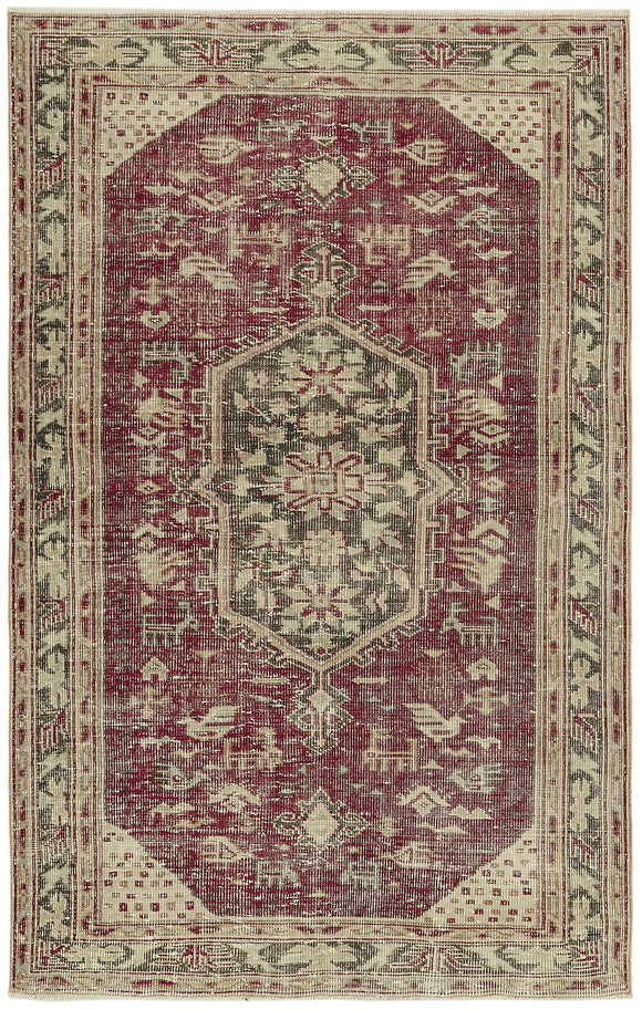 5' 4'' x 8' 6'' Vintage Distressed Rug