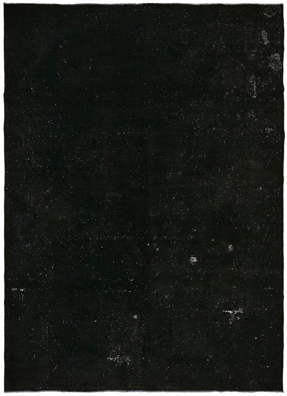 9' 6'' x 12' 8'' Black Handmade Large Area Rug