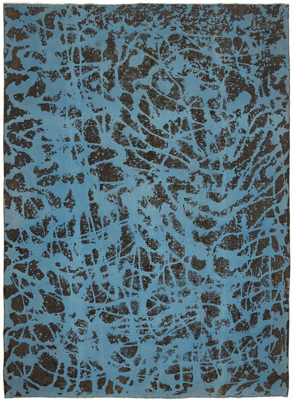 8' 11'' x 12' 2'' Blue Handmade Large Area Rug