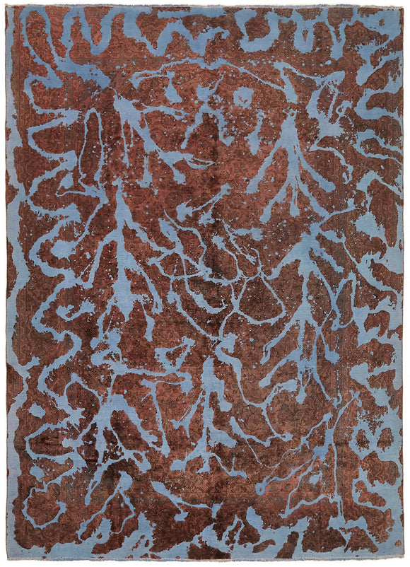 9' 3'' x 12' 9'' Brown Handmade Large Area Rug