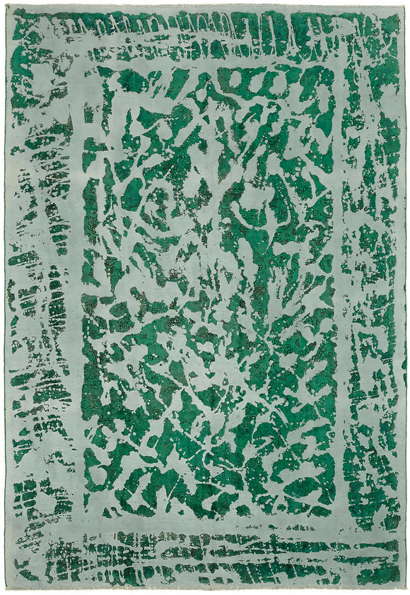 8' 3'' x 11' 11'' Green Handmade Large Area Rug