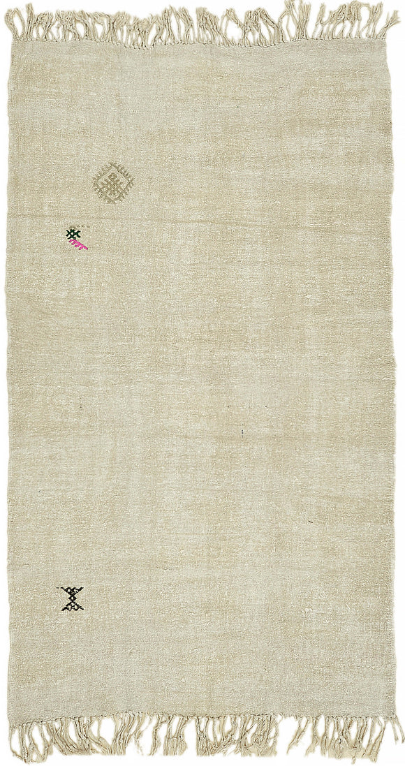 5' 2'' x 8' 9'' Turkish Hemp Kilim Rug