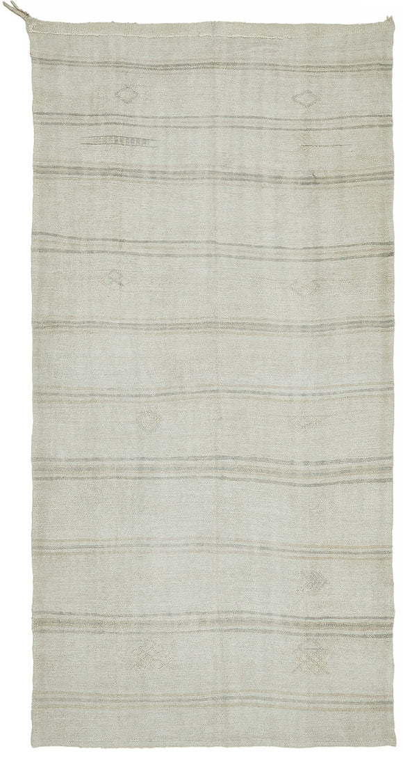 5' 7'' x 11' Turkish Hemp Kilim Rug
