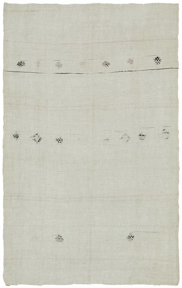 6' 8'' x 10' 4'' Turkish Hemp Kilim Rug