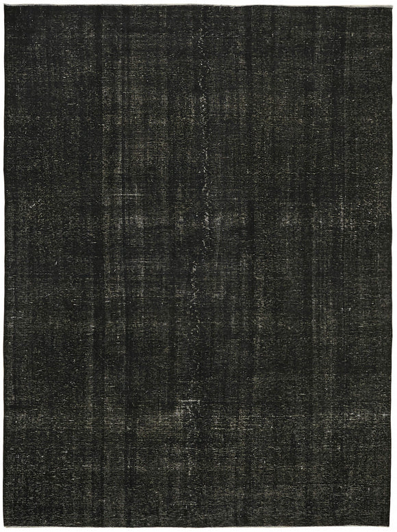 9' 5'' x 12' 6'' Black Hand-Knotted Persian Rug