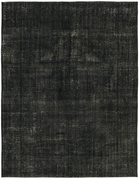 9' 5'' x 12' Black Hand-Knotted Persian Rug