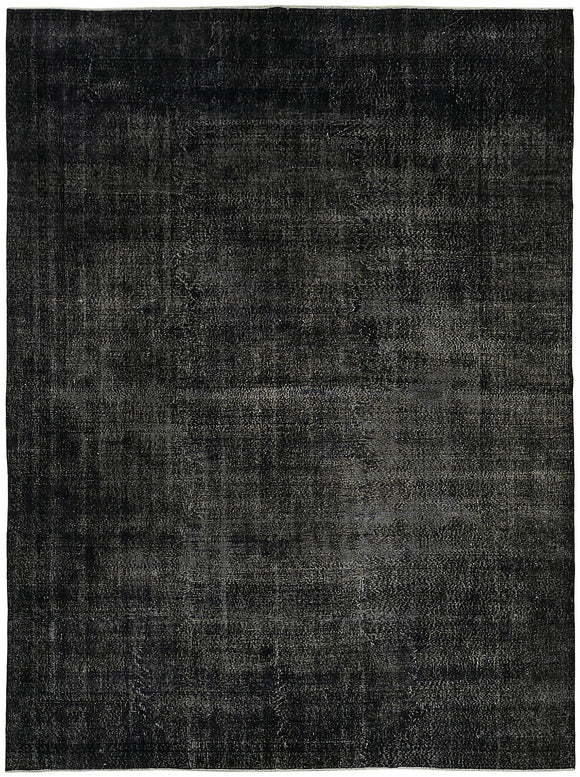 9' x 12' 1'' Black Hand-Knotted Persian Rug