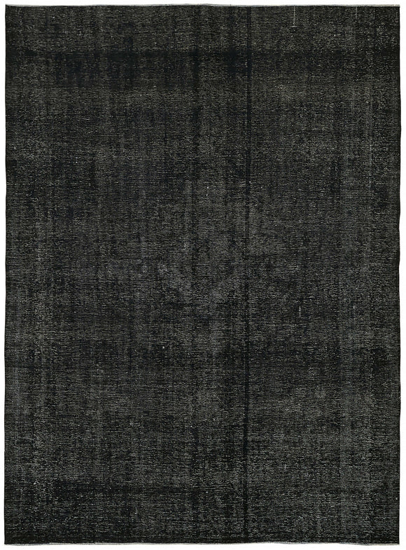 9' 5'' x 12' 6'' Black Hand-Knotted Persian Rug