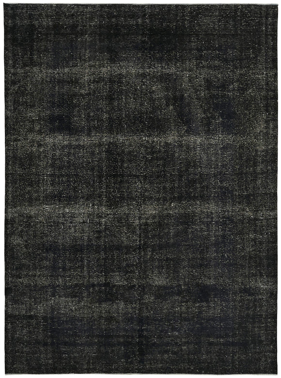 9' 3'' x 12' 3'' Black Hand-Knotted Persian Rug