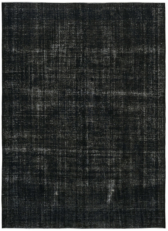 9' 2'' x 12' 3'' Black Hand-Knotted Persian Rug