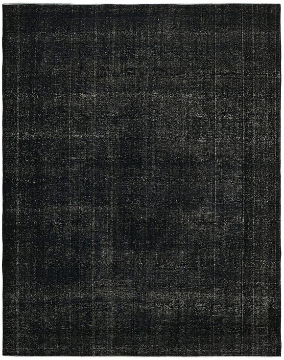 9' 10'' x 12' 3'' Black Hand-Knotted Persian Rug