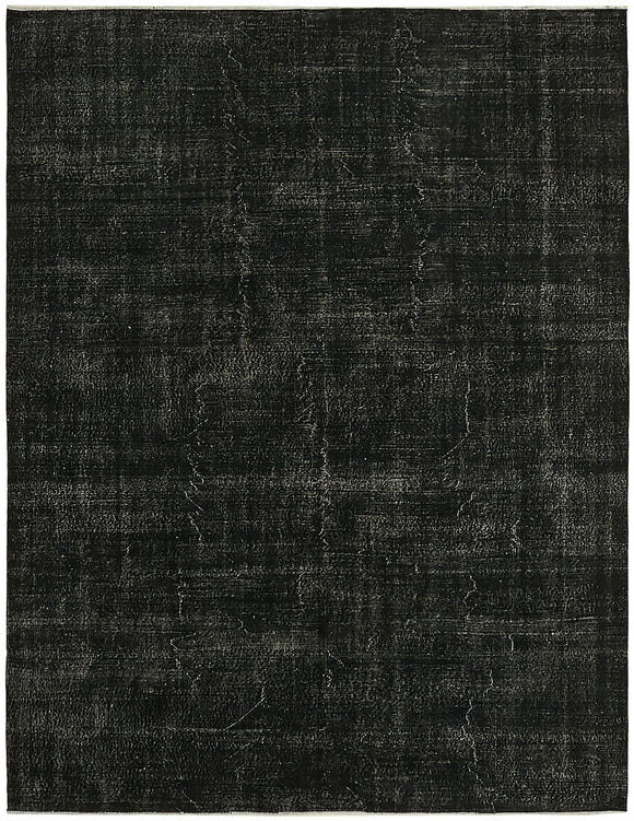 8' 2'' x 10' 7'' Black Hand-Knotted Persian Rug