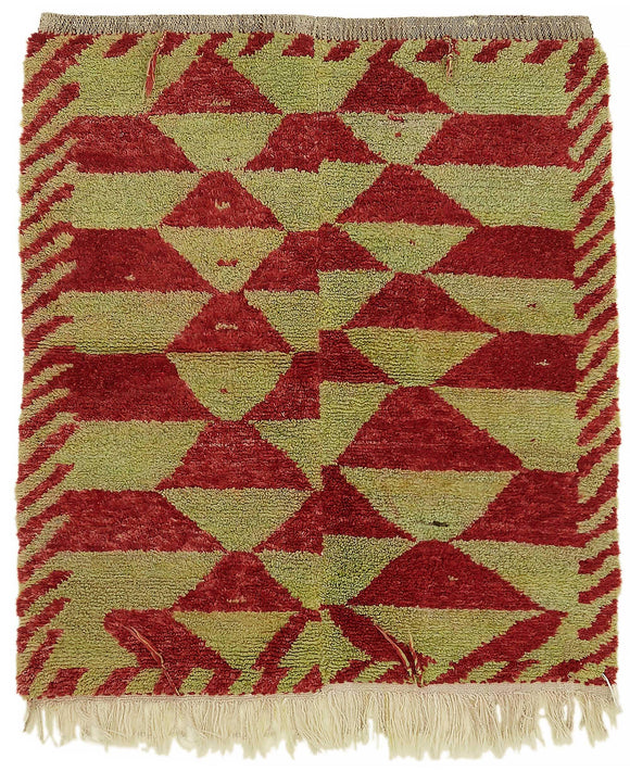 4' 2'' x 4' 11'' Vintage Tulu Rug